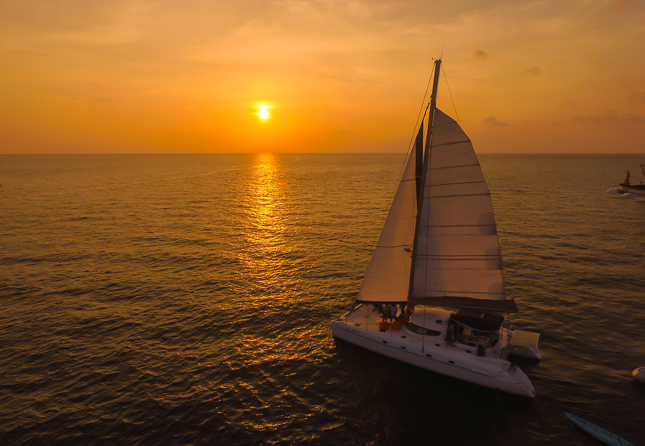 Sailing Yacht Afternoon Coral (Kahang Beach) Sunset